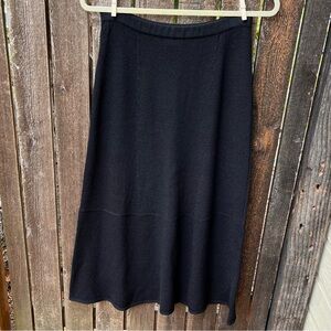 Margaret O’Leary Wool Viscose Blend Knit Skirt In Black Sz 1/XS